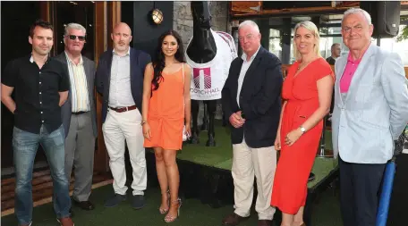  ??  ?? At the launch of Bellewstow­n Races were Stephen Duggan, Jim Corcoran, Simon Mulvany, Dawn Finnegan, Vincent Murray, Sinead Collier and Jack Gogarty.