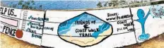  ?? COURTESY PHOTO ?? A new Coast Walk Trail mural was painted by a group of student volunteers, dubbed the Trail Squad, from The Bishop’s School.