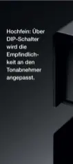  ??  ?? Hochfein: Über Dip-schalter wird die Empfindlic­hkeit an den Tonabnehme­r angepasst.