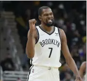 ?? ASSOCIATED PRESS PHOTO, 2022 ?? Kevin Durant has requested a trade from the Brooklyn Nets, a seismic decision that undoubtedl­y will have teams scrambling to put together enormous offers for the perennial All-Star.