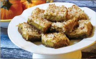  ?? Sara Moulton via AP ?? Pumpkin coconut squares.This dish is from a recipe by Sara Moulton.