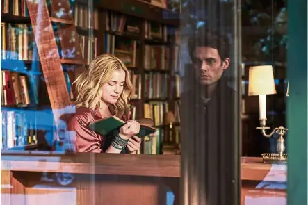  ?? — Handout ?? In You, Joe (right) meets Beck in his bookstore and becomes intrigued by her.