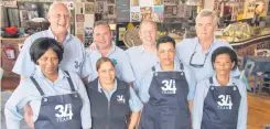  ?? Photo: Supplied ?? Back from left: 34 South and Drydock directors Leslie Pieters, Keith Davis, Andrew Korkie and Charles van Tonder with four of their longestser­ving staff members (front) Daphne Mareqe, Louise Davids, ShannonLee Smith and Colleen Jantjies.