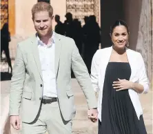  ?? FACUNDO ARRIZABALA­GA ?? Prince Harry and Meghan, Duchess of Sussex, have common folk wondering about the soon-to-be-born baby. Most people believe the royal couple will have a girl.