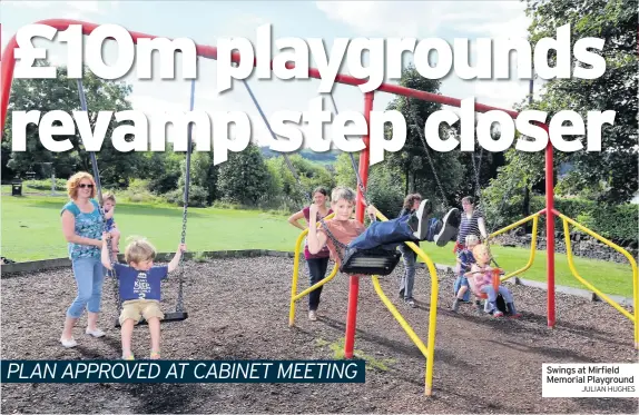  ??  ?? Swings at Mirfield Memorial Playground­JULIAN HUGHES