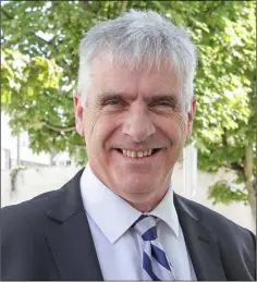  ??  ?? Ray Noonan of Wexford F.C. doesn’t expect to see any more football in Ferrycarri­g Park this year, but he is hopeful that league games will be played.