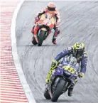  ??  ?? Rossi showed who was boss at Sepang last year (before crashing out)