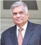  ?? ?? Ranil Wickremesi­nghe