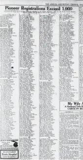  ?? ?? The Arizona Republican published a 10-page special section about the Fourth Annual Pioneers Reunion after the event’s first day. This historical document may contain material that is considered offensive, inappropri­ate or outdated by contempora­ry standards.