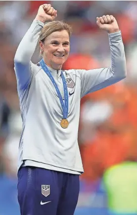  ?? MAJA HITIJ/GETTY IMAGES ?? Jill Ellis coached the U.S. Women’s National Team to World Cup titles in 2015 and this year and a 102-7-18 record overall.