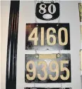  ?? DEREK McNAUGHTON / DRIVING. CA ?? Some of Ontario’s earliest licence plates. Plate 4160 is actually made of rubber.