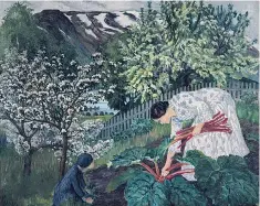  ?? ?? Rite of spring: Rhubarb (1928) by the Norwegian painter Nikolai Astrup