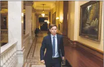  ?? CP PHOTO ?? Ontario Progressiv­e Conservati­ve Leader Patrick Brown leaves Queen’s Park after a press conference in Toronto last month.