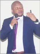  ?? (File pic) ?? Eswatini Public Procuremen­t Regulatory Agency, Chief Executive Officer Vusi Matsebula explaining the importance of an efficient public procuremen­t system.