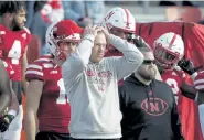  ?? Nati Harnik, The Associated Press ?? Huskers coach Scott Frost on his players: “I don’t think we have the type of guys who are going to throw up their hands and give up.”