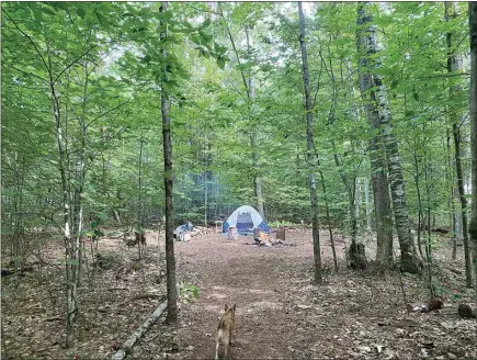  ?? NATALIE B. COMPTON / THE WASHINGTON POST ?? Natalie Compton’s campsite on Sept. 12 in Colebrook, Conn.