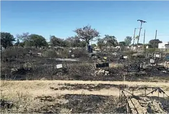  ??  ?? STRANGE OCCURRENCE :Tonota grave site has been plaqued by by unexplaine­d fires that have cause a lot of damage