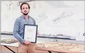  ??  ?? WINNER: UCT architectu­ral student, Matthew Mills, won the regional finals of the Corobrik Architectu­ral Student Award for his entry entitled Transurban­ce.