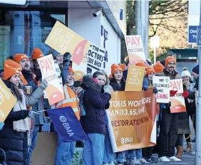  ?? ROB BROWNE ?? Plaid’s pledge comes ahead of the latest junior doctors’ strike in Wales