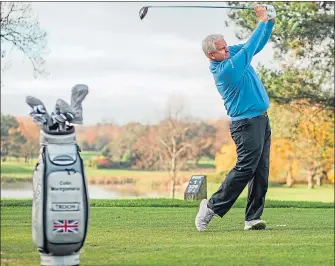  ?? ?? Colin Montgomeri­e shows that his swing is as good as it ever was