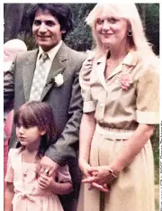  ??  ?? Goals: Farrah at work, left, and as a child with her parents