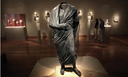  ?? ?? The statue believed to represent Marcus Aurelius on display at Cleveland Museum of Art in 2010. Photograph: Amy Sancetta/AP