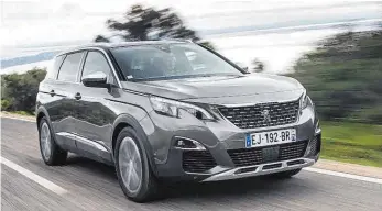  ?? FOTO: TIBO ?? Der neue Peugeot 5008 will Konkurrent­en wie Skoda Kodiak oder Nissan X- Trail das Fürchten lehren.