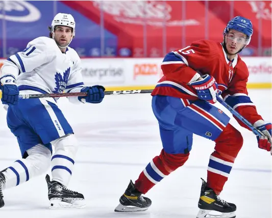  ?? PHOTO D’ARCHIVES, MARTIN CHEVALIER ?? Jesperi Kotkaniemi pourrait retrouver John Tavares dans les séries si Dominique Ducharme décide de faire appel à ses services.