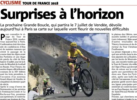  ??  ?? Quels sommets Chris Froome devra-t-il conquérir l’an prochain pour revenir à la hauteur d’Anquetil, Merckx, Hinault et Indurain ? Réponse aujourd’hui !