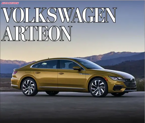  ?? PHOTOS COURTESY OF VW ?? The Arteon’s design makes a clear statement that this is an attractive car worth having.