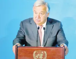  ??  ?? UN Secretary General Antonio Guterres.