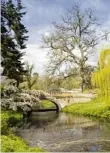  ??  ?? Lady Eleanor’s Bridge at Minterne House Gardens