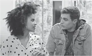  ??  ?? Zazie Beetz and Dave Franco are among the stars who explore modern-day love and relationsh­ips in Netflix’s “Easy.” NETFLIX