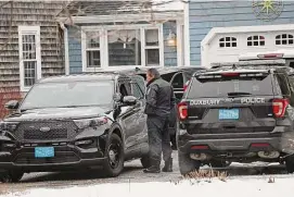  ?? David L. Ryan/Associated Press ?? The home of Lindsay Clancy, where police say she strangled her three children last week in Duxbury, Mass. Clancy graduated from Quinnipiac University and Lyman Hall High School in Wallingfor­d.