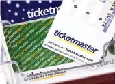  ?? PAUL SAKUMA/AP ?? Ticketmast­er tickets and gift cards are shown in 2009 at a box office in San Jose, California.