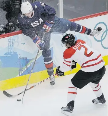  ?? RIC ERNST/ PNG FILES ?? Team USA had to go into damage control after an ESPN. com report that gave an insider’s look at how Bobby Ryan , left, was omitted from the U. S. Olympic roster — which caused great grief to the Ottawa Senators’ star forward.