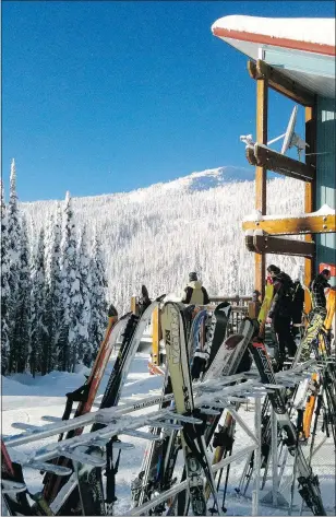  ?? — PHOTOS: THE ASSOCIATED PRESS FILES ?? Red Mountain in Rossland boasts 890 metres of vertical drop on 110 runs serviced by seven lifts