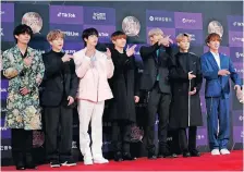  ??  ?? SOUTH Korean K-Pop group BTS | AP