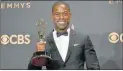  ?? Picture: REUTERS ?? MAIN MAN: Actor Sterling K Brown won his Emmy for outstandin­g lead actor in a drama series for ‘This Is Us’