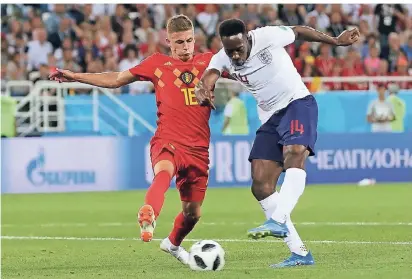  ?? FOTO: REUTERS ?? Thorgan Hazard kam bei der WM 97 Minuten zum Einsatz. Samstag ist das spiel um Platz drei, dann hat er Urlaub. Kehr er danach zurück nach Gladbach?