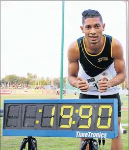  ?? Picture: GALLO IMAGES ?? YEAR BEST: Wayde van Niekerk after winning the 200m on day two of the ASA Senior Championsh­ips at the PUK McArthur Stadium in Potchefstr­oom at the weekend