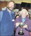  ?? 26_t36bend5 ?? SHOWSTOPPE­R: winner of the Dundonald Vase, the Best Eggs Quaich and the Achnacreeb­eag Cup Jessie Wormall with Maurice Watkins who presented her with her awards