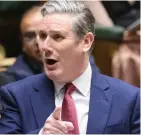  ?? ?? Childish: Keir Starmer yesterday