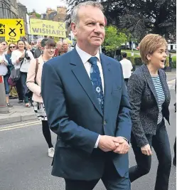  ?? Picture: Getty Images. ?? Pete Wishart – on the campaign trail with Nicola Sturgeon – is running in Perth and North Perthshire.