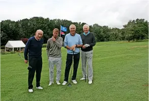  ??  ?? The winning team, Bath Golf Club’s Just Grenada, from the SSAFA Bath & Frome charity golf day