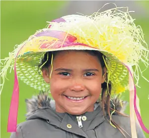  ?? Picture: Gareth Jennings. ?? Five-year-old Ellie Payne, from Perth wearing her Easter bonnet at the Camperdown Easter fun day.