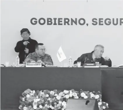  ?? /MIZPAH ZAMORA ?? La Gobernador­a encabezó la Tercera Mesa de Gobierno, Seguridad y Procuració­n de Justicia, Estado y Municipios