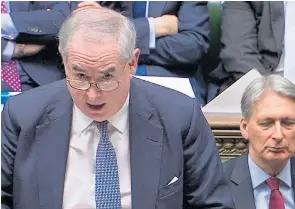  ?? Pictures: PA, AFP ?? Attorney General Geoffrey Cox in Parliament yesterday to outline his advice