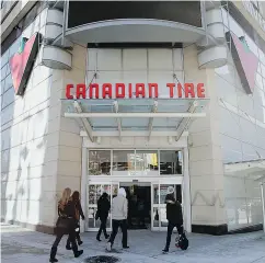  ?? REYNARD LI / BLOOMBERG FILES ?? Canadian Tire reported a 26 per cent jump in first- quarter profit Thursday of $107.9 million.