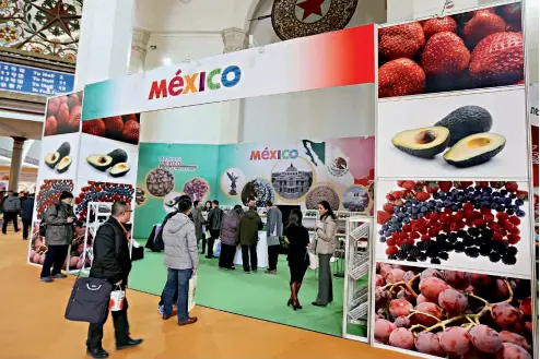  ?? CFP ?? Stand de México en una exposición de frutas y vegetales en China.